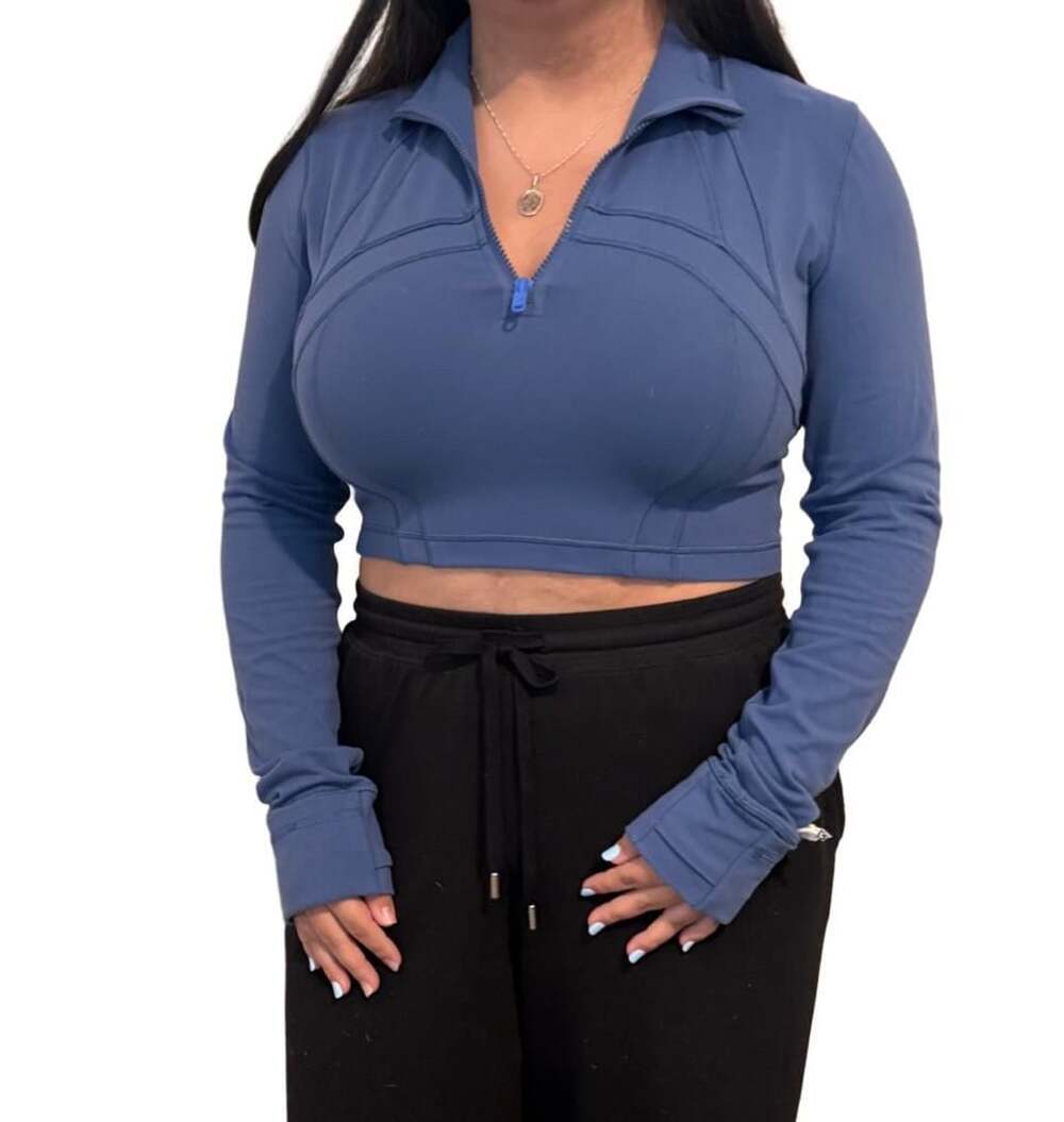 Lululemon Nulu Cropped Half-Zip Pullover Size 10